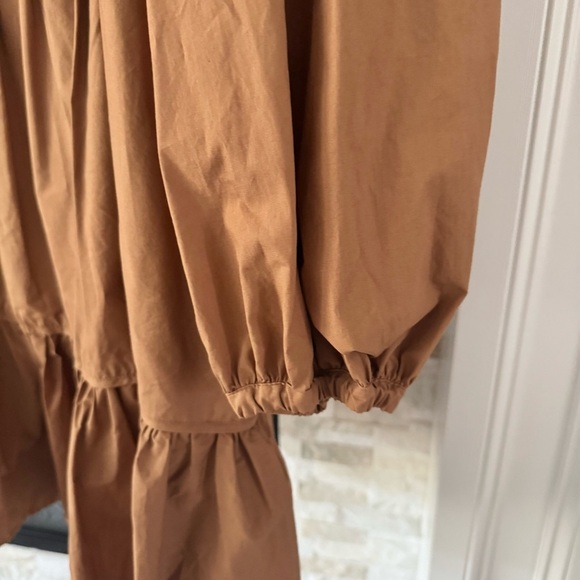 Ephemera NWT Chocolate Cinnamon Trapeze Mini Dress Cotton M/L - Picture 6 of 10